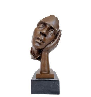 Sculpture, STB-ART - sculptuur, A pensive man - 35cm -
