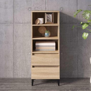 vidaXL Hoge kast 40x36x110 cm bewerkt hout sonoma eiken, Maison & Meubles, Armoires | Dressoirs, Verzenden