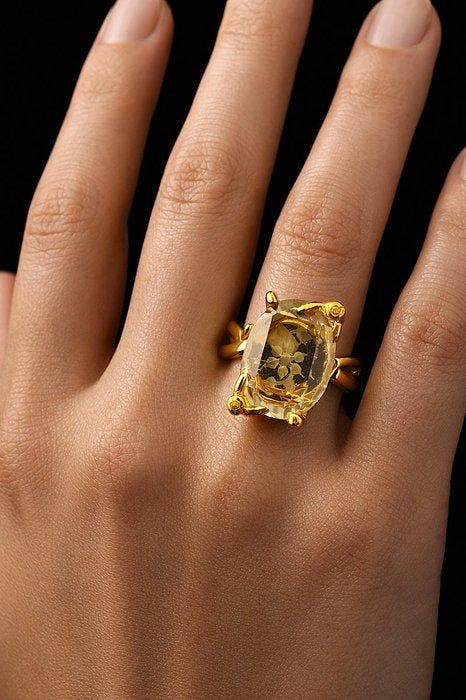 Sans prix de réserve - Bague Argent, Améthyste verte -, Bijoux, Sacs & Beauté, Bagues