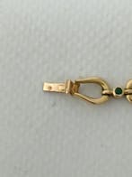 Armband - 18 karaat Geel goud Smaragd - Diamant - Flexibele