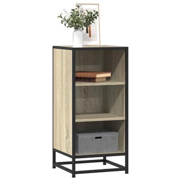 vidaXL Dressoir 35,5x35x76 cm bewerkt hout en metaal sonoma, Verzenden, Nieuw