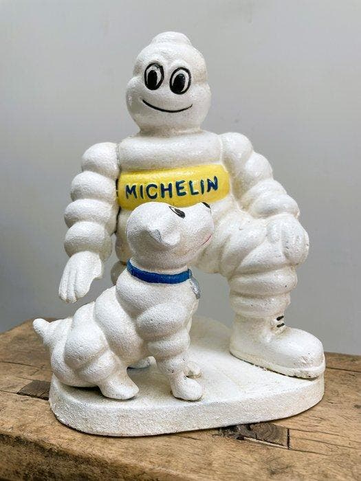 Michelin - Mascotte - Gietijzer, Antiek en Kunst, Antiek | Wandborden en Tegels