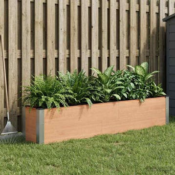 vidaXL Verhoogde plantenbak Bruin 200 x 30 x 36 cm WPC en, Tuin en Terras, Verzenden, Nieuw