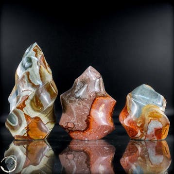 Polychrom-Jaspis Vlammen Set – 3-delige verzamel- en, Verzamelen