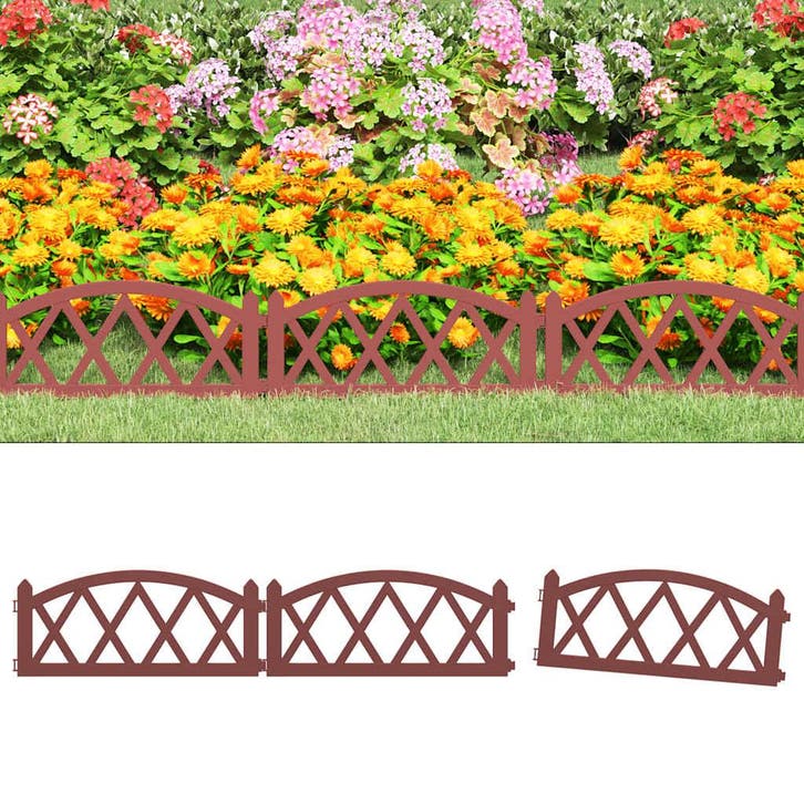 vidaXL Gazonranden 17 st 10 m polypropeen rood, Tuin en Terras, Bielzen en Borduren, Nieuw, Verzenden