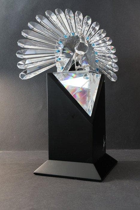 Swarovski - Beeldje - 1998 - Limited Edition - Peacock, Antiquités & Art, Curiosités & Brocante