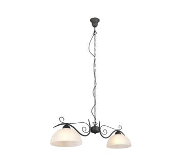 Trio COUNTRY hanglamp | E27 Fitting | roestkleur met albast, Huis en Inrichting, Verzenden, Nieuw