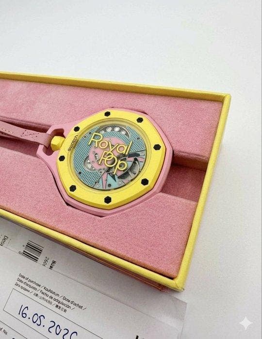 Swatch - Audemars Piguet x Swatch - OTG ROZ - SSX03J100N -, Handtassen en Accessoires, Horloges | Heren