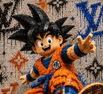 Lego Merchandise - Art - “Goku – Il Saiyan dello Street, Nieuw