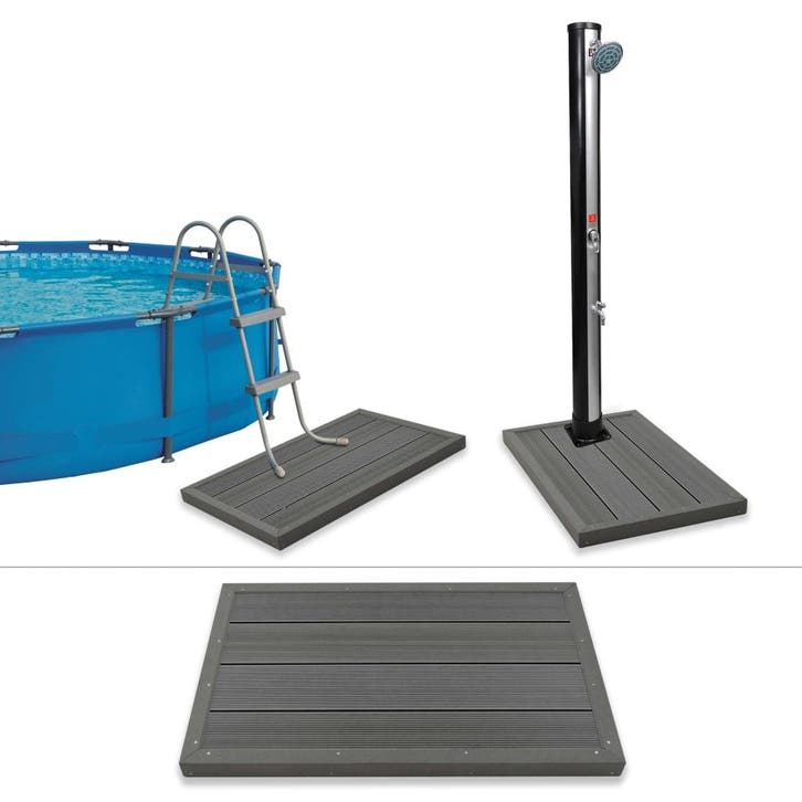 vidaXL Vloerelement voor solardouche of zwembadladder HKC, Tuin en Terras, Zwembaden, Nieuw, Verzenden