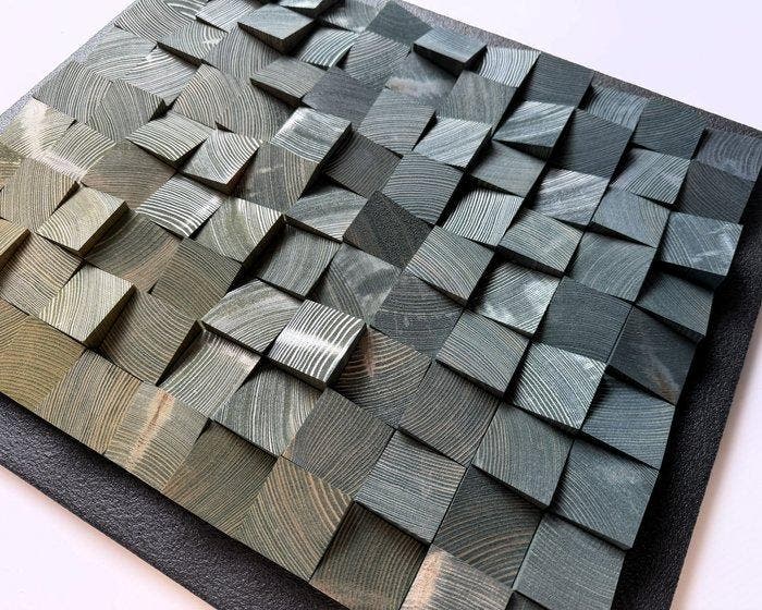 Modern Mozaïek - WoodbyLukas Lukasz Kacprzuk - 2020+ -, Antiquités & Art, Art | Objets design