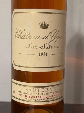 1981 Chateau dYquem - Sauternes 1er Cru Supérieur - 1, Verzamelen, Nieuw