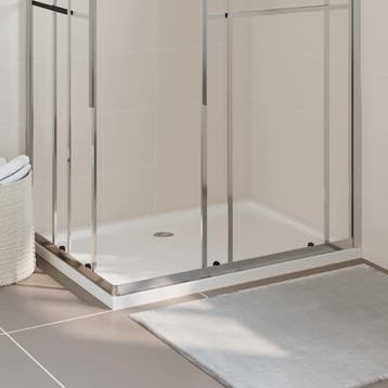 vidaXL Douchebak rechthoekig 80x110 cm ABS wit, Verzenden