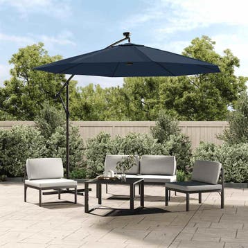 vidaXL Vervangingsdoek voor zweefparasol 350 cm blauw, Verzenden, Nieuw
