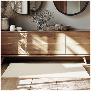 Kortpolig vloerkleed Soft Zone - 80 x 150 cm, beige, Verzenden