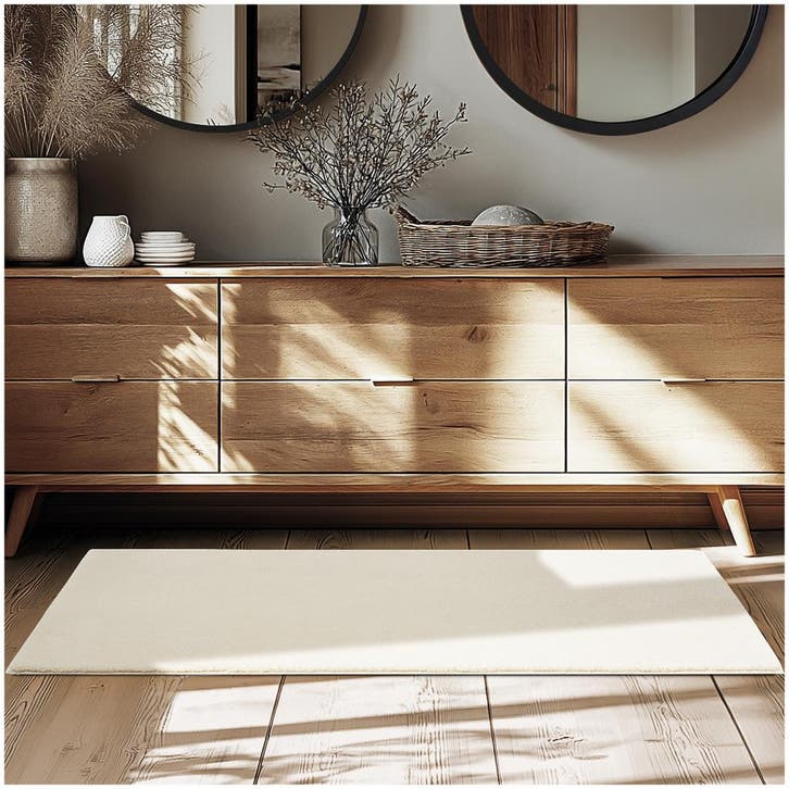 Kortpolig vloerkleed Soft Zone - 80 x 150 cm, beige, Huis en Inrichting, Stoffering | Tapijten en Vloerkleden, Verzenden