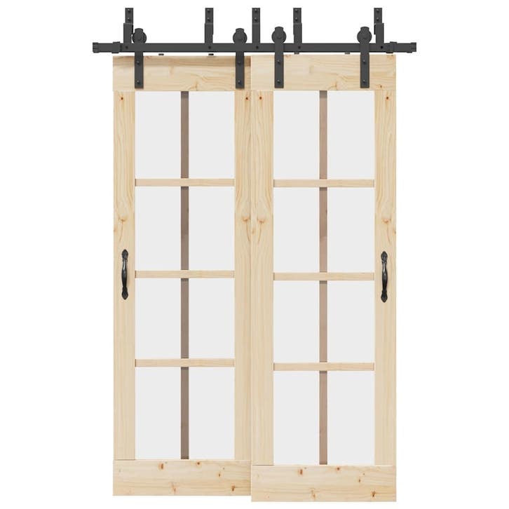vidaXL Doos met onderdelen voor schuifdeur 152,5 cm staal, Doe-het-zelf en Bouw, Hang- en Sluitwerk, Nieuw, Verzenden