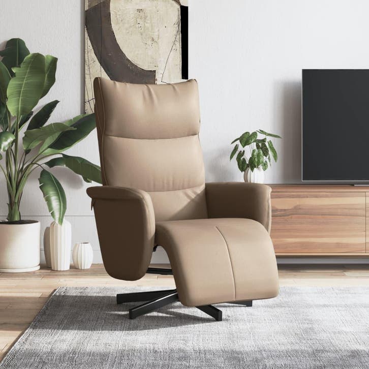 vidaXL Fauteuil verstelbaar met voetensteun kunstleer, Huis en Inrichting, Fauteuils, Nieuw, Verzenden