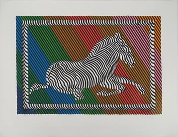Victor Vasarely (1906-1997) - Composition cinétique : Zèbre