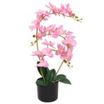 vidaXL Kunstplant orchidee met pot 65 cm roze, Verzenden, Nieuw
