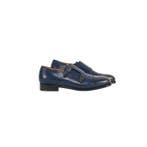TESTONI - 8 UK - 42 IT - Trento Blue Double Monk Shoes, Nieuw