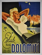 Franz Lenhart - Summer in the Dolomites - Original vintage