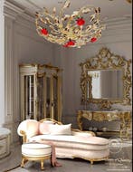 SLC Illumina - MG - Plafondlamp - Plaf Roze ivoor goud
