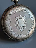 Classic Roman Dial Mechanical Pocket Watch with Chain and, Nieuw