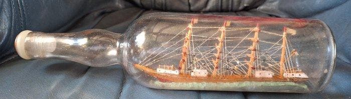 Schip in een fles - Zeilboot voor Mats - Frankrijk, Antiek en Kunst, Curiosa en Brocante