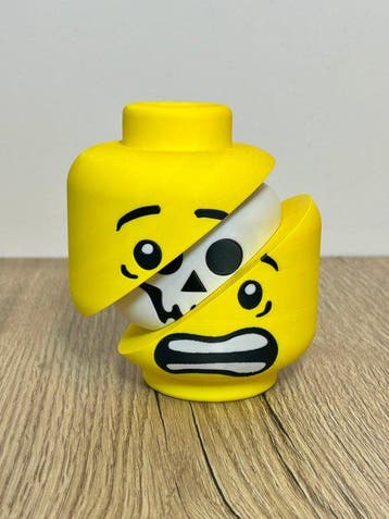 Fait maison - (MOC) Tête de minifigure LEGO grand format (12, Nieuw