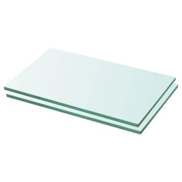 vidaXL Schappen 2 st 30x12 cm glas transparant, Verzenden, Nieuw