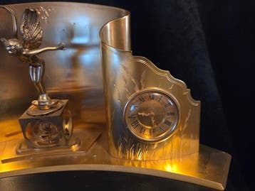 Horloge de bureau - Art déco Laiton - 1940-1950