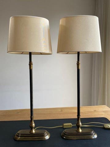 Lamp (2) - Messing - Klassieke Tafellampen, Antiek en Kunst