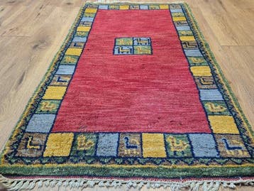 Handgeknoopte Gabbeh-tapijt in moderne etnische stijl -, Nieuw