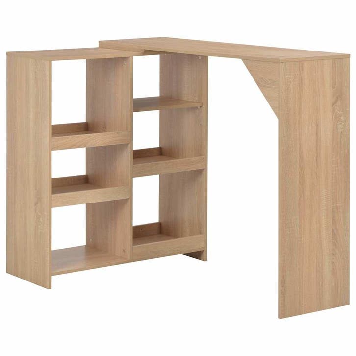 vidaXL Bartafel met verplaatsbaar schap 138x39x110 cm, Huis en Inrichting, Tafels | Eettafels, Nieuw, Verzenden