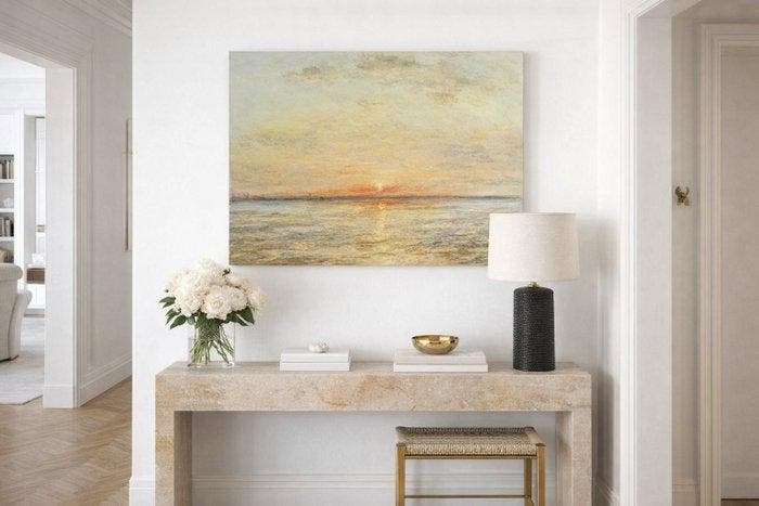 Jean-Baptiste Itah (XX) - Coucher de soleil au Havre, Antiquités & Art, Art | Peinture | Classique