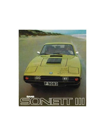 1970 SAAB SONETT BROCHURE ENGELS (USA), Ophalen of Verzenden