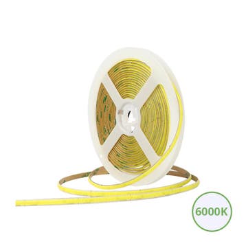 COB LEDSTRIP | 3MM | 24V | IP20 | 5M | 8W/M | 6000K, Verzenden, Nieuw