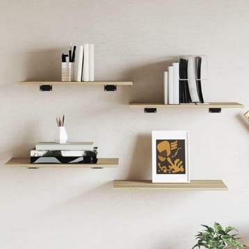 vidaXL Wandschappen 4 st 60x30x1,5 cm spaanplaat sonoma, Verzenden