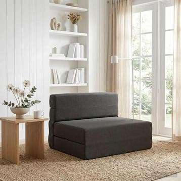 vidaXL Vouwbare Sofa Bed Donkergrijs 70 x 72 x 60 cm Stof, Verzenden