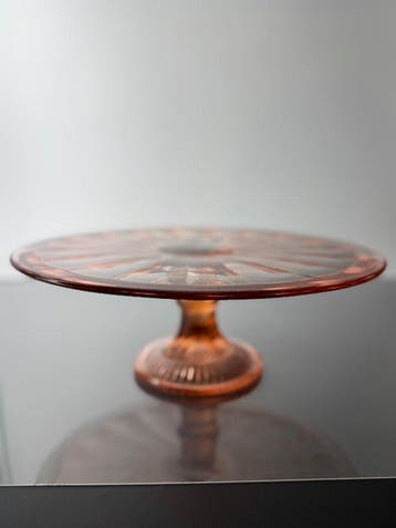 Plat à tarte - Verre - Présentoir à gâteau, Antiquités & Art