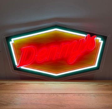 Restaurant Dennys - Neonlichtbord - plexiglas