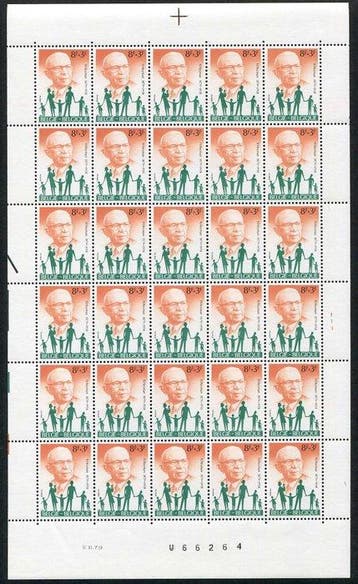 België 1970/1978 - Verzameling volledige vellen jaren 70, Postzegels en Munten, Gestempeld