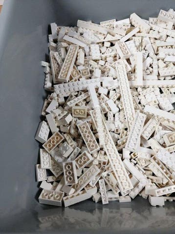 Lego - geen serie - 02. Partij van 1000 witte bouwstenen -, Nieuw