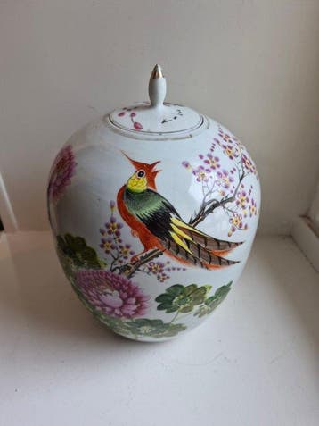 Gemberpot - Porselein - Famille rose, Antiek en Kunst