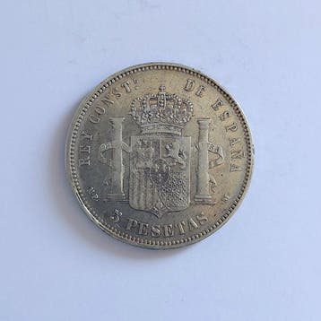 Espagne. Alphonse XII. 5 Pesetas 1890 MPM (Sans prix de