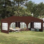 vidaXL Pop-up Feesttent Bruin 575 x 288 x 245 cm Oxford Stof, Verzenden, Nieuw