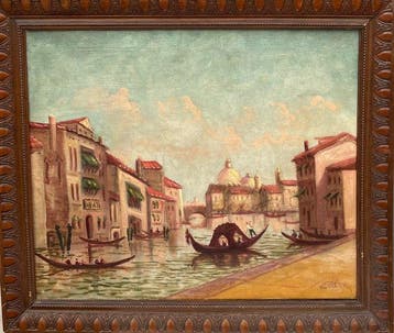 Leopold Ziller (XIX-XXe) - Vue du Grand Canal de Venise -