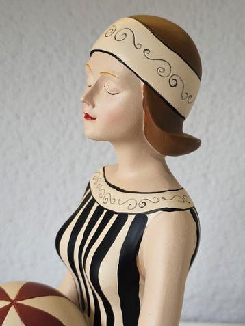 Sculpture, Baddame Jaren 50 - 22 cm - résine