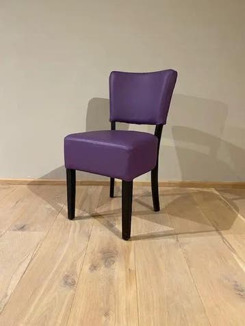 Leren eetkamerstoel Rest - Toledo Aubergine, Ophalen of Verzenden, Nieuw, Leer, Eén